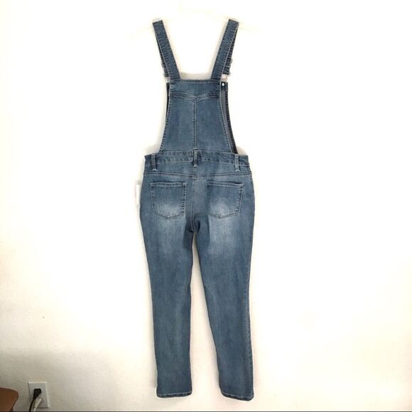 SO light wash distressed overalls girls14 - Picture 8 of 10
